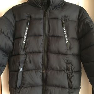 Diesel Black Puffer Jacket Youth Sz M 10/12 NWT Diesel Black Puffer Jacket Youth Sz M 10/12 NWT